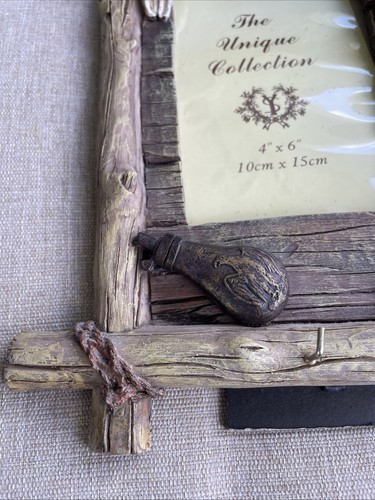 Old West Jesse James Distressed Cowboy Badge Photo Frame 4”x6” Western Express - Picture 2 of 11