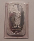 VINTAGE 1 TROY OUNCE 999 FINE SILVER ART BAR USSC "AGNEW WHO?" SERIAL #395