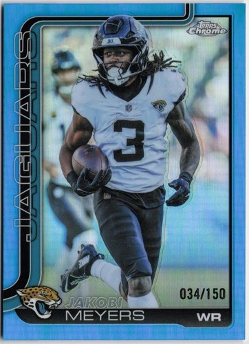 2025 Topps Chrome #176 Jakobi Meyers Blue Refractor #/150