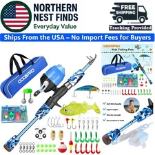 Kids Pink Fishing Pole: Telescopic Rod & Reel Combo Kit for Outdoor Fun