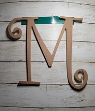 12" Unfinished Wood MDF Letter "M" DIY Craft Sign Monogram Wall Decor