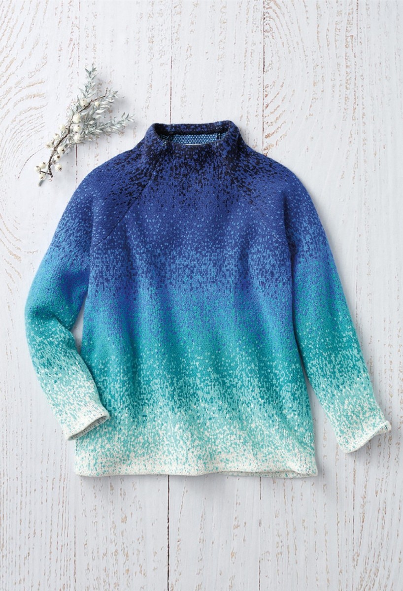 Coldwater Creek Time for Twilight Sweater color Sapphire Multi | eBay