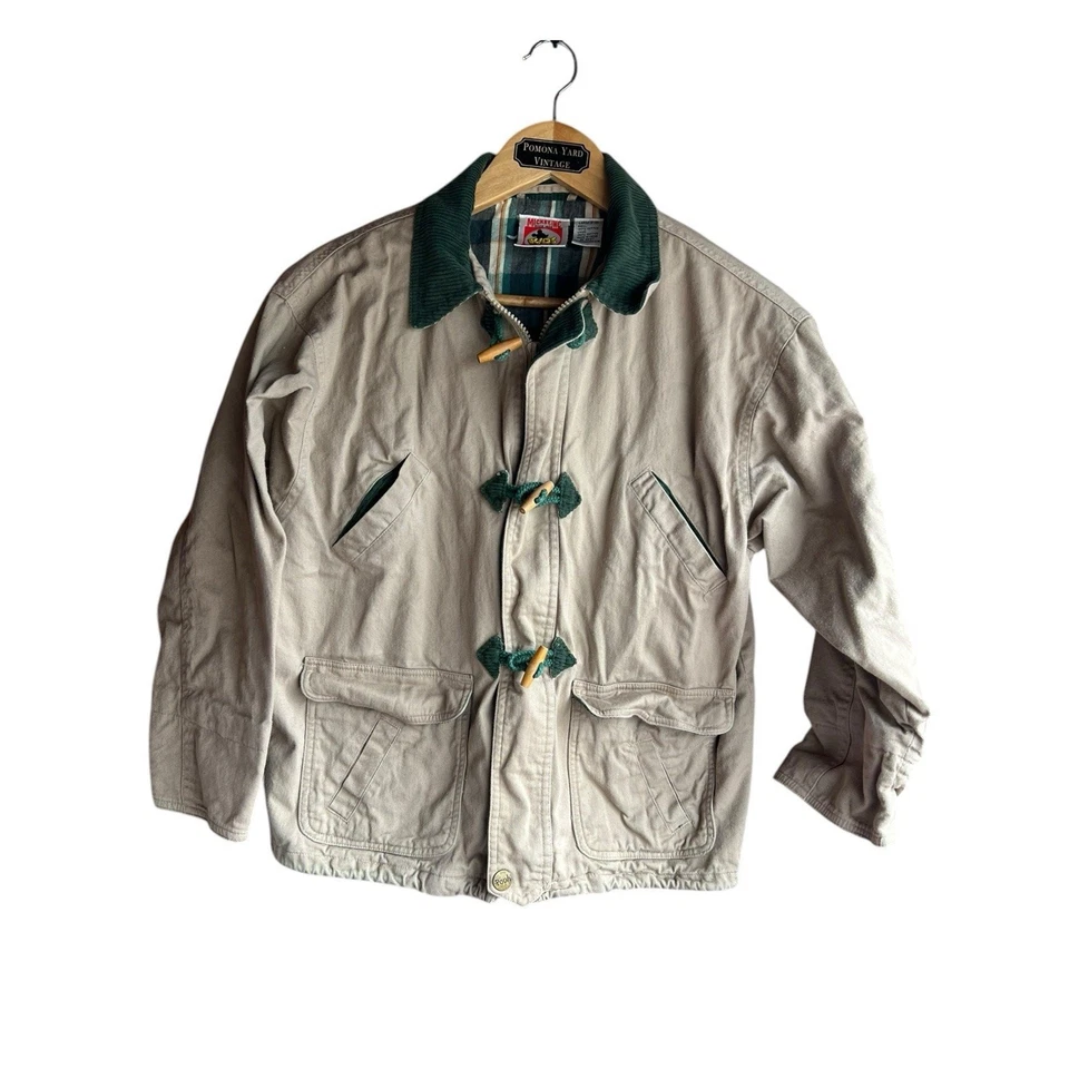 Chaqueta abotonada de franela caqui Winnie Pooh vintage años 90 Mickey Inc niños talla L 8/10 Foto 2 de 4