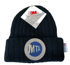 MTA BEANIE 3M HAT COLOR NAVY NEW YORK TRANSIT  SUBWAY  TRAIN
