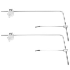 2Pcs Versatile Aluminum Alloy Aquarium Light Holder Silver for Plant Growth