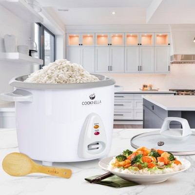 KRC-200 Reiskocher Edelstahl 1,4L - Ohne Beschichtung - 3D Heating - Weiß DEMO