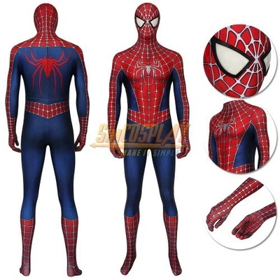 Spider-man Cosplay Costume Spider-man 2 Tobey Maguire Suit Size XL - Image 1 of 4