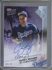 2017 Topps Now Road to Opening Day Purple 9/25 Corey Seager #OD-407B Auto 0w3