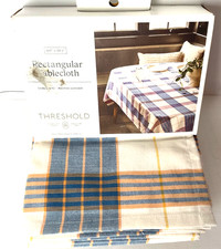 Threshold Rectangle Tablecloth 60''x104'' plaid blue, Cream, Yellow, Red New