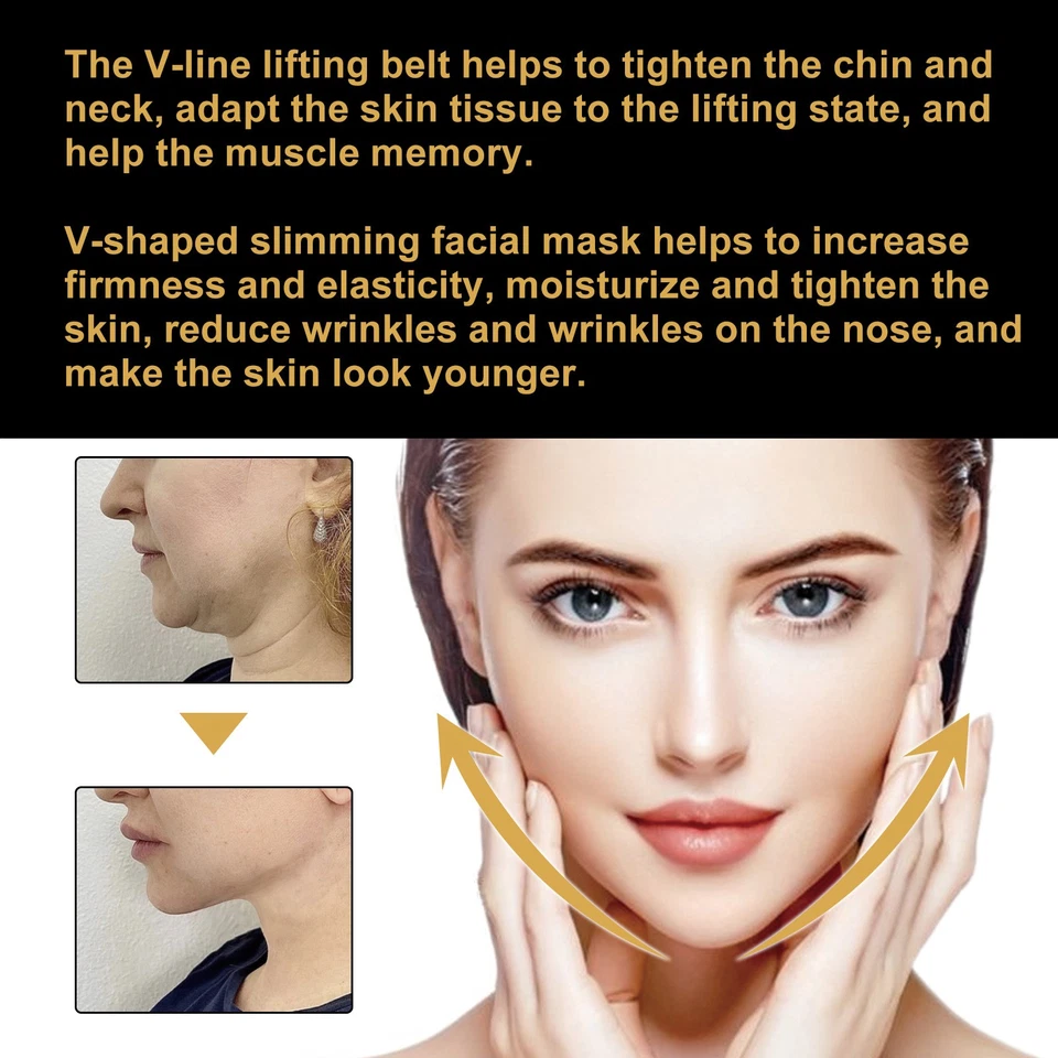 10x Lifting Firming V-Shape Face Mask Double Chin Treatment V Line Mask Slimming - image 4 of 4