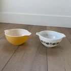 2-Vintage Pyrex 441 Yellow And Cinderella Mixing Bowl 1-1/2 PT