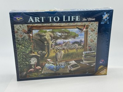 Art to Life Holdson 1000 piece Jigsaw Puzzle Zebra Waterhole Jan