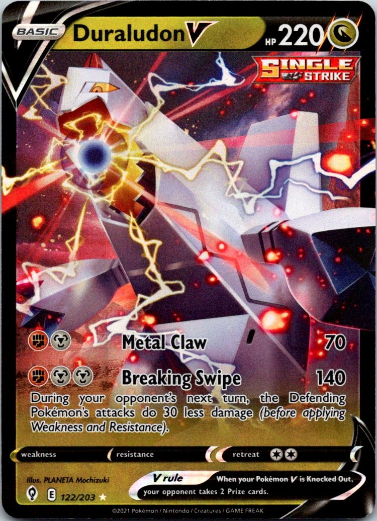 Duraludon V 122/203 Ultra Rare SWSH07: Evolving Skies Pokemon Holo NM
