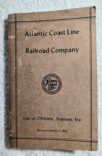 Atlantic Coast Line RR 1963 Officers & Stations