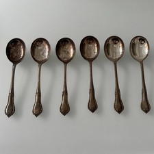 6 X Collectible vintage soup spoons manufactured by Mappin & Webb