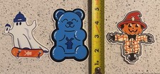 Dutch Bros App stickers Gummy Bear, Skate boarding Ghost, and Pumpkin Scarecrow