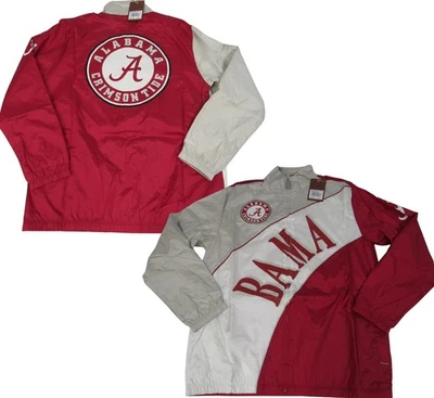 New Alabama Crimson Tide Mens Mitchell & Ness Retro Windbreaker Jacket $135