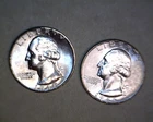 1940-D,1946 , GEORGE WASHINGTON  SILVER QUARTERS IN BRILLIANT UNCIRCULATED