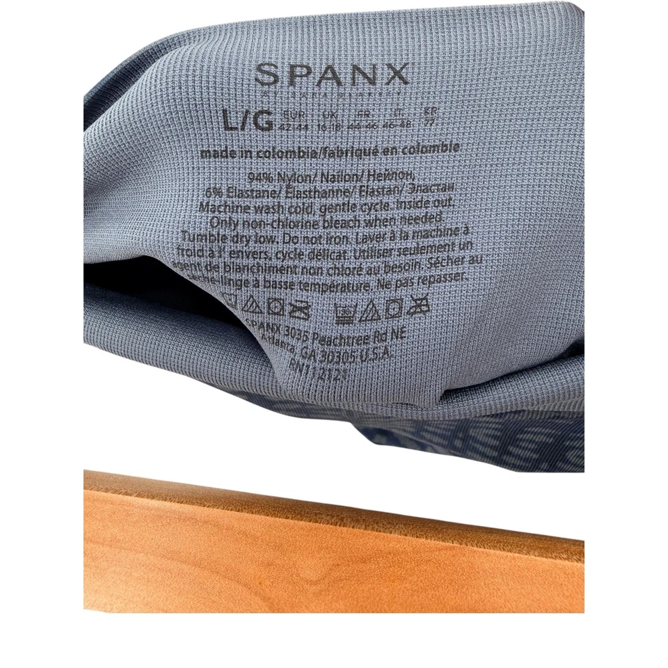 Leggings SPANX Look At Me Now Sin Costuras L Indigo Geo Estampado Alto Elastizados Nuevos con Etiquetas Foto 3 de 4