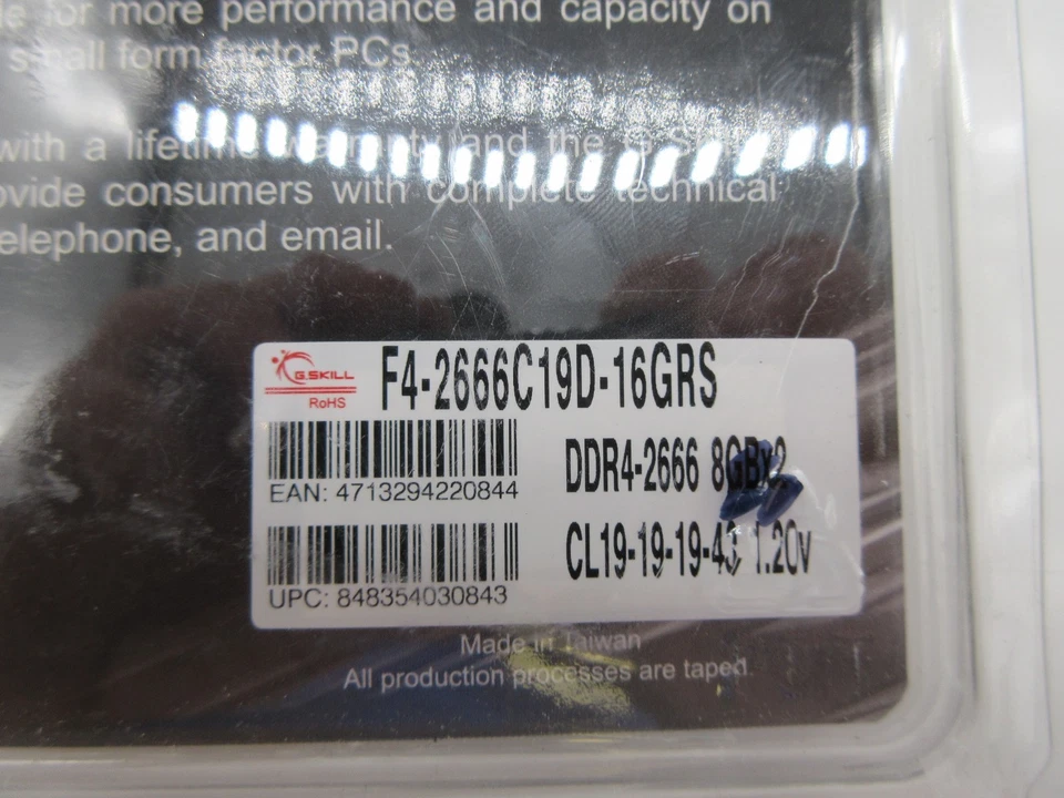 G.Skill Ripjaws 8GB (2x4)  F4-2666C19D-16GRS Laptop - Image 3 of 3