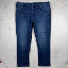The Perfect Jean NYC Denim Mens Size 40x29 Athletic Fit Blue Dark Wash Stretch
