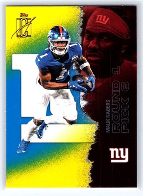 Malik Nabers 2025 Topps Signature Class Blue & Yellow! Giants