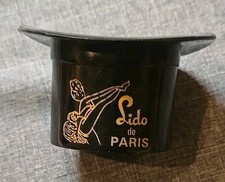 Vintage Moet & Chandon Lido de Paris Black Bakelite Top Hat Ashtray Dancing Girl
