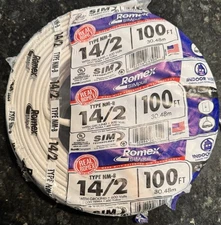 Southwire Solid Romex 14/2  SIMpull NM-B W/G Wire 100-Ft 600 Volts NEW