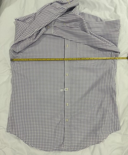 Peter Millar TCU Texas Christian University Purple/White Plaid Men’s Shirt Sz L - Picture 11 of 12