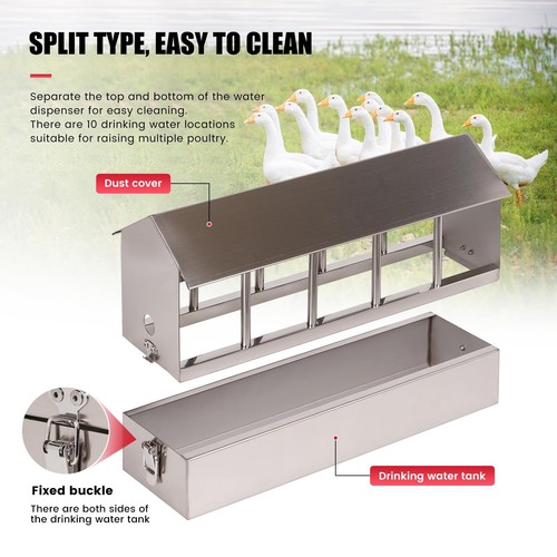 Automatic Chicken Waterer Stainless Steel Chicken Water Feeder Pigeon Water D... - Picture 3 of 8