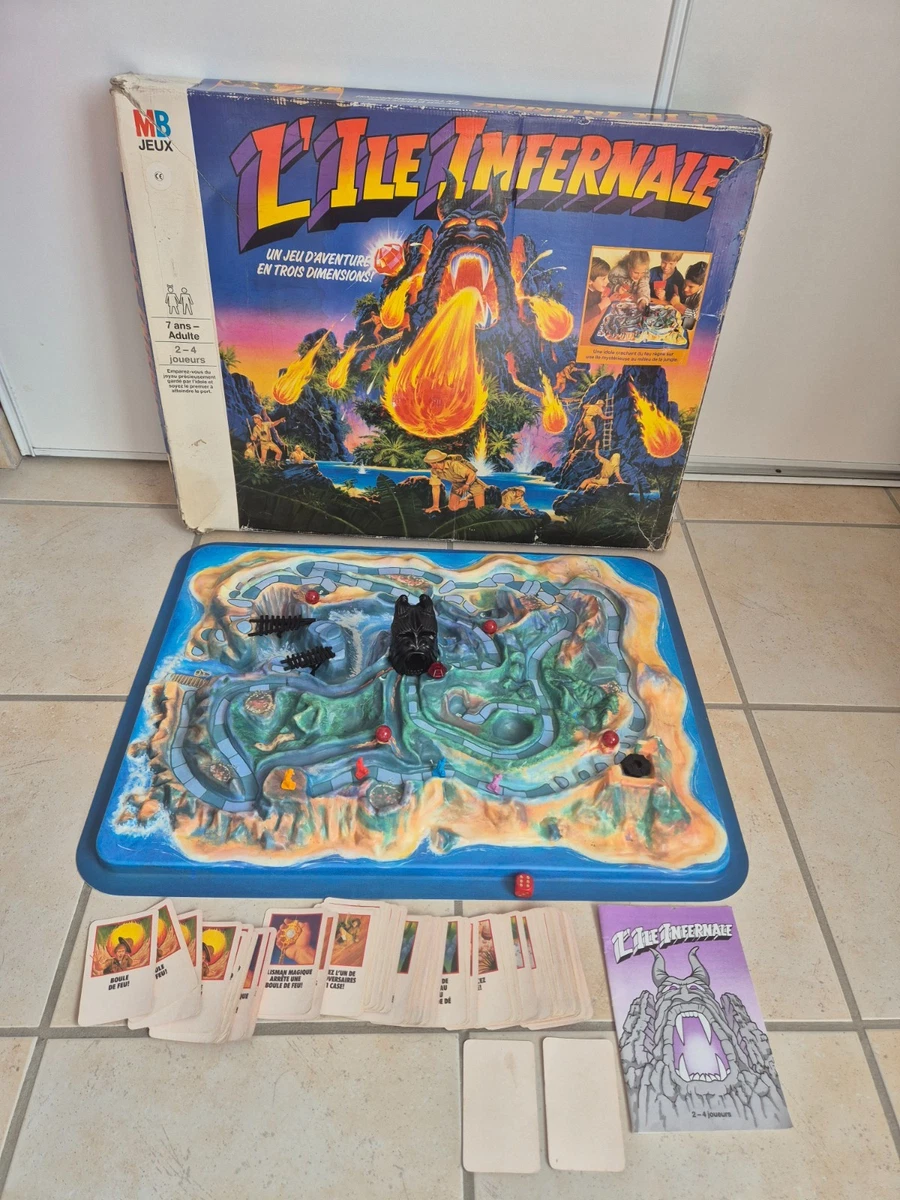 Jeu De Société L'Île Infernale - MB (Milton Bradley) - Plateau De Jeu Vintage