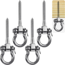 Heavy Duty 180 Swing Hangers, Stainless Steel Eye Screw Bracket, 1800 LB Cap...
