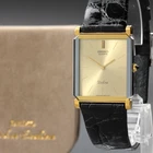 Top MINT w/Case] SEIKO Dolce 7730-5020 Vintage Quartz Tank Gold 25mm Men's Watch