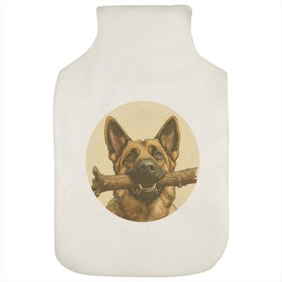 Wärmflaschenbezug ''Deutscher Schäferhund mit Stockportrait'' (HW00040561)