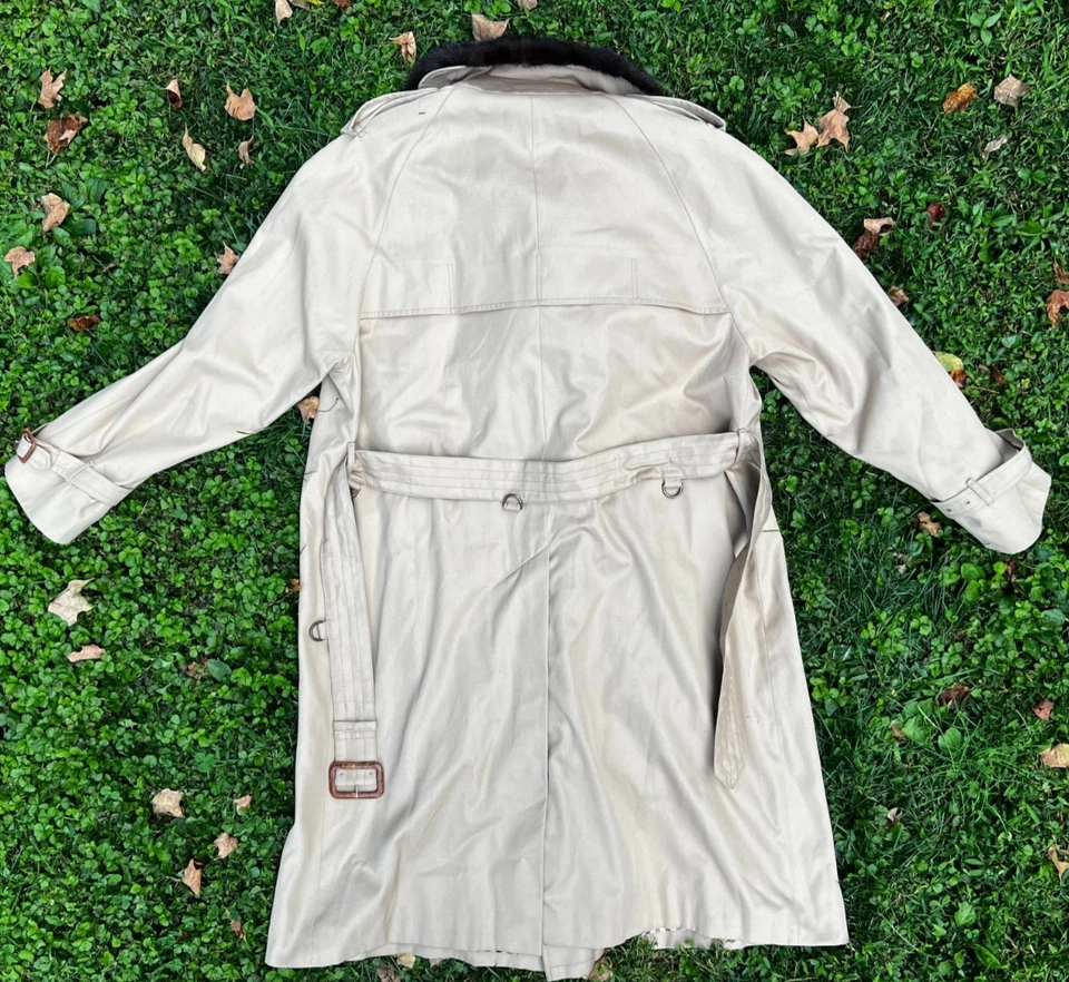 Aquascutum Тренч с меховым воротником - Англия, 70-х/80-х - лучше, чем Burberry! - Изображение 2 из 4