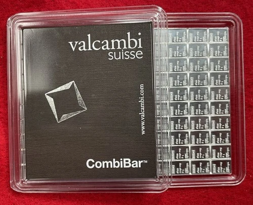 New Listing*RESERVED* LOT OF FOUR 100 Grams Silver Valcambi Suisse CombiBars (Assay Sealed)