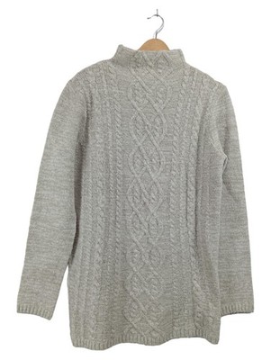 Threadbare Pullover Zopfstrick Gr. 42 Grau Rollkragen