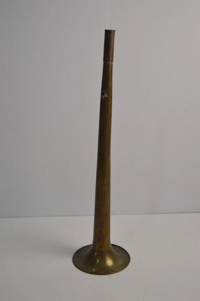 Vintage Brass Horn Trumpet Collectible Hanging Decor Musical Instrument Metal - Image 4 of 4