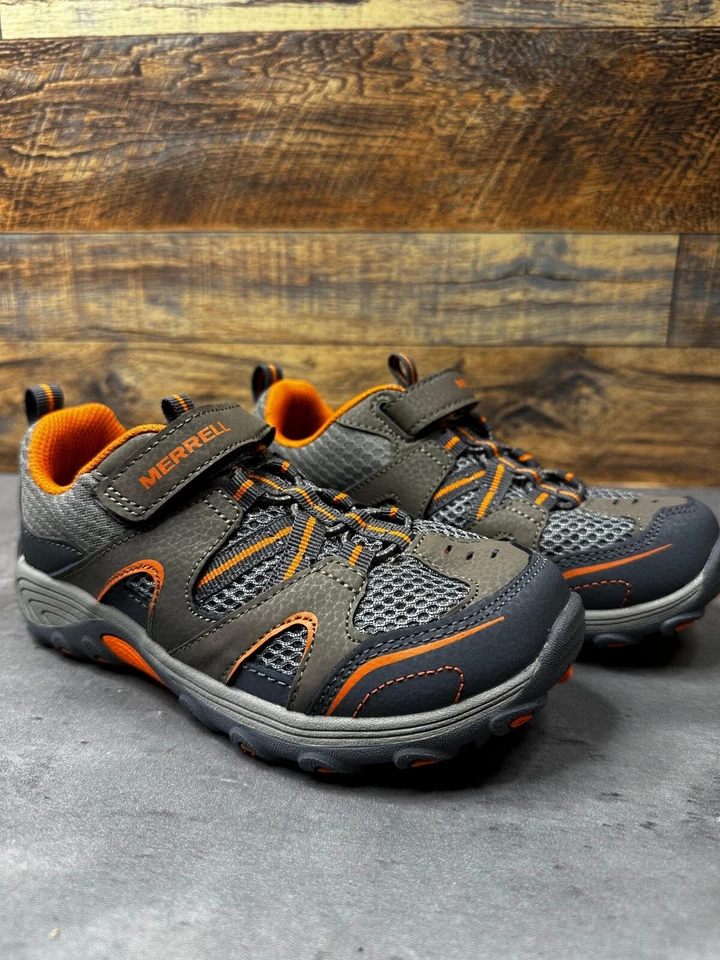 Merrell Trail Chaser Zapatos de Senderismo Niños Talla 13.5 Naranja Gris Sintético Gancho y Lazo Foto 2 de 4