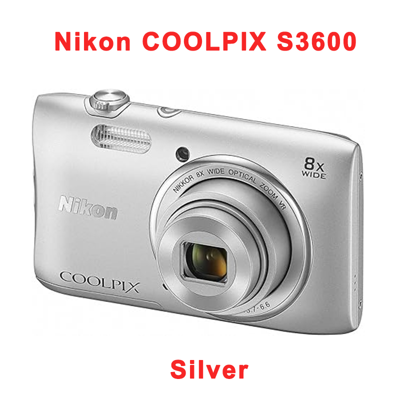 Nikon coolpix S3600 デジタルカメラ シルバー バッテリー付き