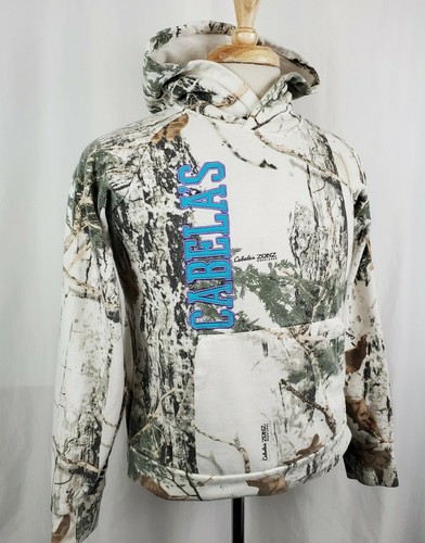 Cabela's Hoodie Sweatshirt Youth XL Zonz Woodlands Embroidered, Hunting Camo - Picture 4 of 11