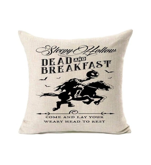 Juego de 4 fundas de almohada decoración Halloween 18x18 Foto 3 de 4