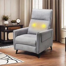 FlexiSpot Massage Recliner Chair Home Single Modern Reclining Sofa 22"Seat Width