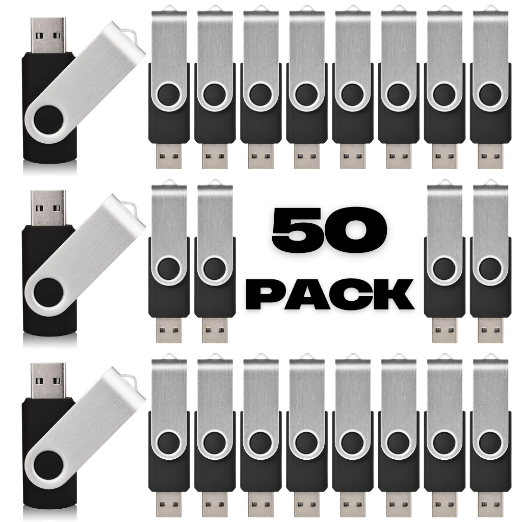 1GB SPEX Swivel USB 2.0 Flash Drive 50-Pack Thumb Memory Sticks
