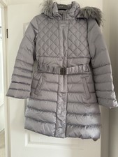Guess Padded Coat Silver Grey Size M