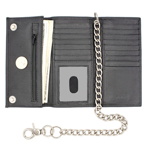 Safe Wallets for Travel RFID Blocking Trifold Wallet for Men Multi Color & Snaps - Picture 37 of 66
