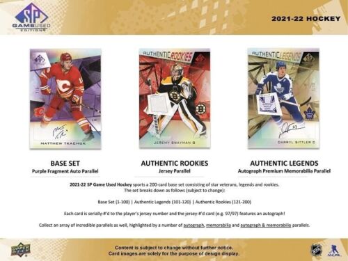 2021-22 Upper Deck SP jeu de hockey d'occasion boîte de passe-temps scellée - Photo 3 sur 10