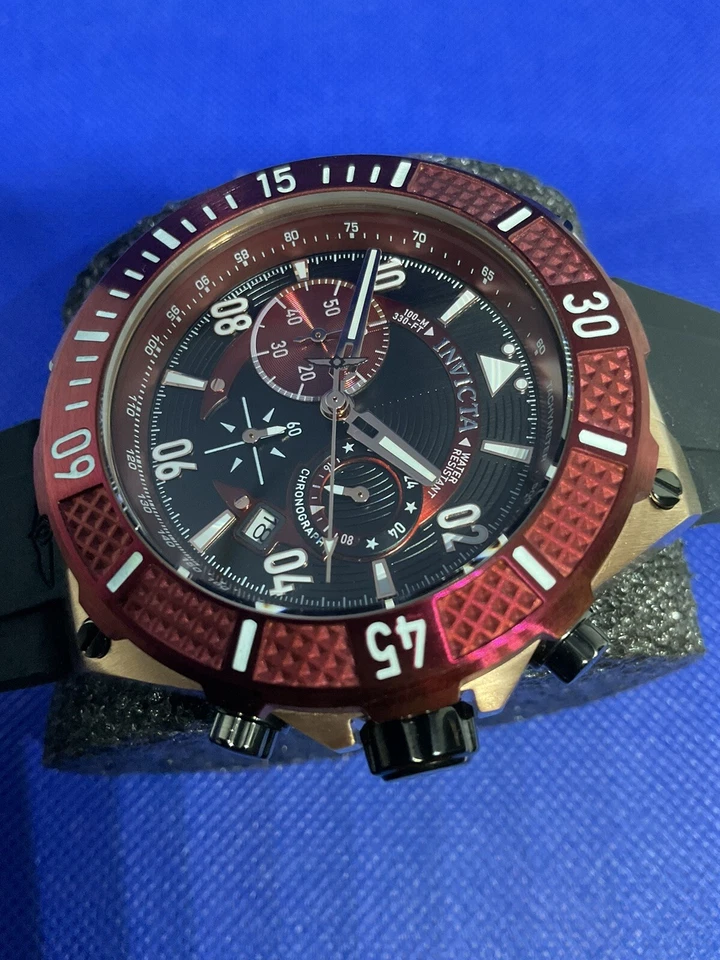 Invicta Aviator gold/aubergine mod 40505 men’s wristwatch - image 2 of 4