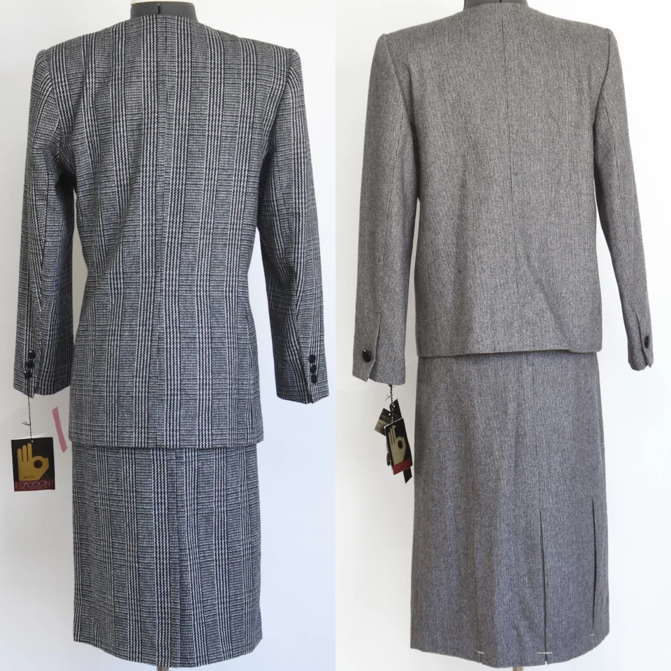 Nuevo con etiquetas Lote De Dos Trajes Falda 2 Piezas Sasson Vintage Años 80 Pata de Gallo 8/9  Foto 2 de 4