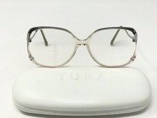 Vintage Ladies Tura 330 SRO HGP 52/15 Soft Gray and Pink Japan Eyeglass Frame